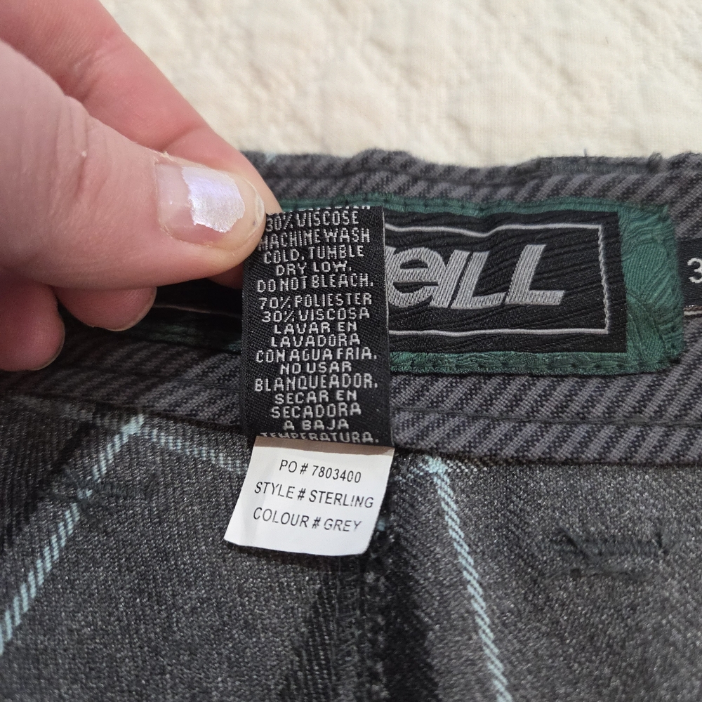O'Neill Men's 38 Sterling Shorts Grey Plaid Chino Golf Casual - Picture 5 of 10